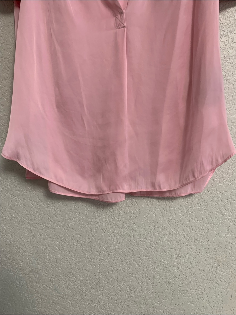 Zadig & Voltaire Blouse Top Womens S Tink Satin Vneck Long Sleeve Pink Glam - Picture 10 of 16